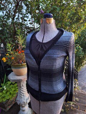 Grey and Black Ombre Cardigan School Office